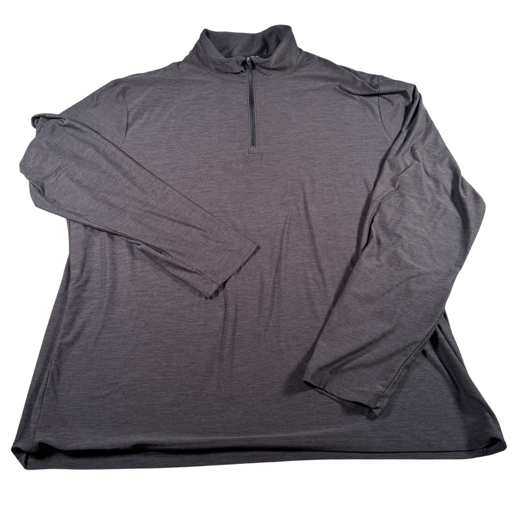 FLX Quarter Zip‎ Pullover Mens XXL Charcoal Grey Heather Performance READ
